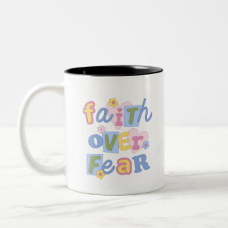 2 Couleurs Tasse Faith Over Fear 330ml