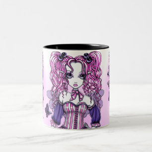 2 Couleurs Tasse féerique rose d'art de "Maegan" Valentine