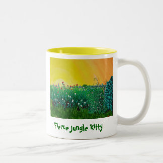 2 Couleurs Tasse féroce de Kitty de jungle