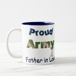 2 Couleurs Tasse fière de beau-père d'armée
