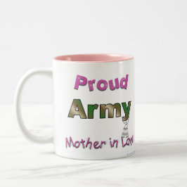 2 Couleurs Tasse fière de belle-mère d'armée