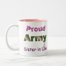 2 Couleurs Tasse fière de belle-soeur d'armée
