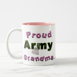 2 Couleurs Tasse fière de grand-maman d'armée