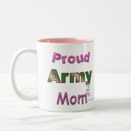 2 Couleurs Tasse fière de maman d'armée