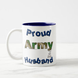 2 Couleurs Tasse fière de mari d'armée