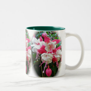 2 Couleurs Tasse Fuschia Rose et Blanc