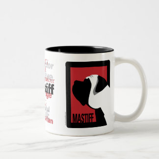 2 Couleurs Tasse graphique de mastiff