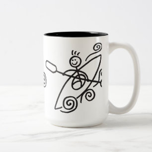 2 Couleurs Tasse heureuse de kayak