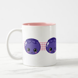 2 Couleurs Tasse heureuse de myrtille
