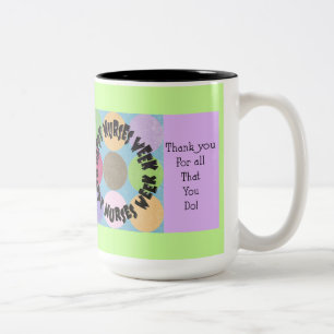 2 Couleurs Tasse heureuse de semaine d'infirmières