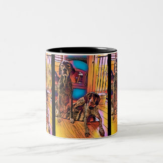 2 Couleurs Tasse I d'indicateurs de Shorthair d'Allemand
