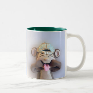 2 Couleurs Tasse idiote de singe