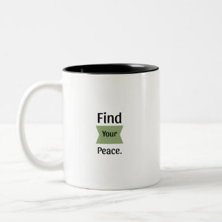 2 Couleurs Tasse Inspirante Bicolore "Trouvez Votre Paix"⁠