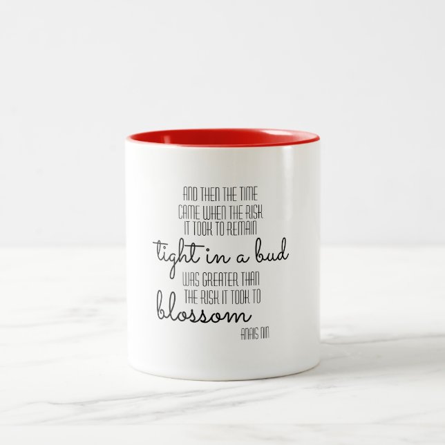2 Couleurs Tasse inspirée de citation d'Anais Nin (Centre)