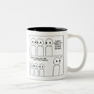 2 Couleurs Tasse introvertie extravertie drôle