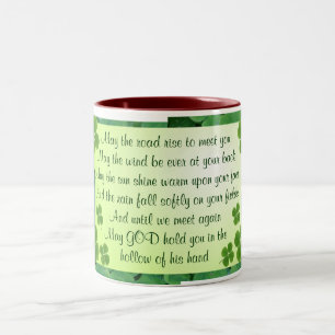 2 Couleurs Tasse irlandaise de bénédiction