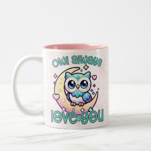 2 Couleurs Tasse Je t'aime toujours chouette