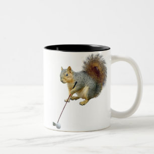 2 Couleurs Tasse jouante au golf d'écureuil