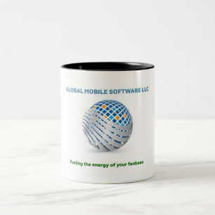 2 Couleurs Tasse Logiciel Mobile Mondial