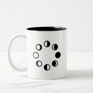 2 Couleurs Tasse lunaire de pictogramme de phases