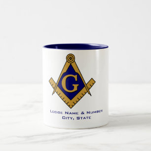2 Couleurs Tasse maçonnique de loge de style moderne