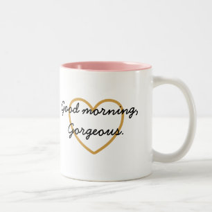2 Couleurs Tasse magnifique bonjour - ayez un jour magnifique
