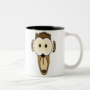 2 Couleurs Tasse maigre de singe