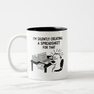 2 Couleurs Tasse Mème Chat Comptable Drôle Stressé