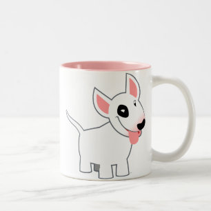 2 Couleurs Tasse mignonne de bull-terrier de bande dessinée