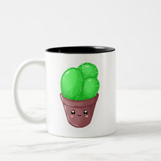 2 Couleurs Tasse mignonne de cactus
