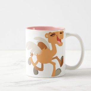 2 Couleurs Tasse mignonne d'Envoler-Chameau de bande dessiné