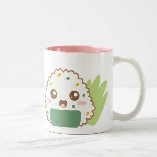 2 Couleurs Tasse mignonne d'Onigiri (Droit)