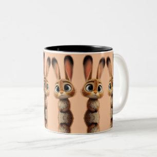 2 Couleurs Tasse Minimaliste Lapin Mignon