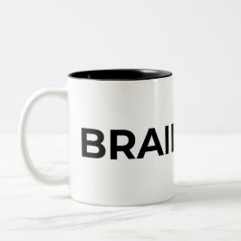 2 Couleurs Tasse minimaliste typographique bicolore Brain Ful