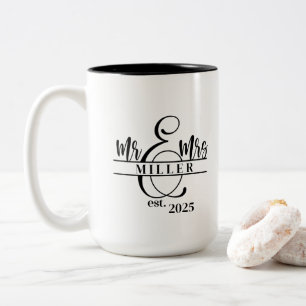 2 Couleurs Tasse Mr. & Mrs. Coffee