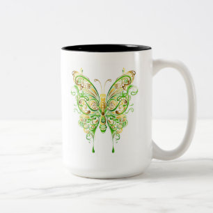 2 Couleurs Tasse mystique de papillons
