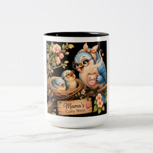 2 Couleurs Tasse noire Nid Douillet de Maman 