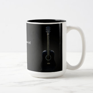 2 Couleurs Tasse noire personnalisée de musique de guitare