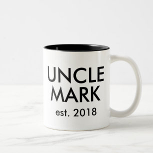 2 Couleurs Tasse Oncle personnalisée Nouveau bébé Faire-part 