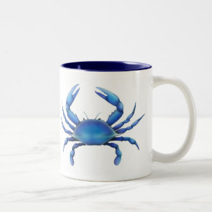 2 Couleurs Tasse orientale de crabe bleu