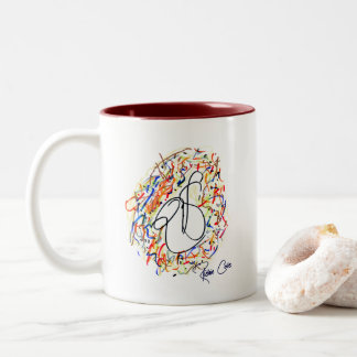 2 Couleurs Tasse originale d'art de Richie Cole