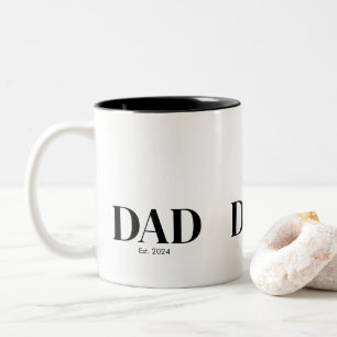 2 Couleurs Tasse Papa Moderne Établie