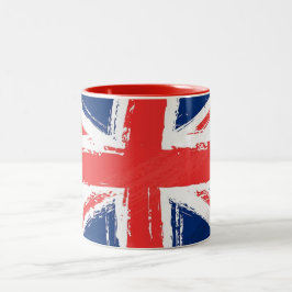 2 Couleurs Tasse peinte d'Union Jack
