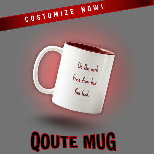 2 Couleurs Tasse personnalisable avec citation motivante