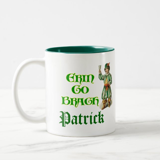 2 Couleurs Tasse personnalisée avec citation irlandaise Erin  (Gauche)