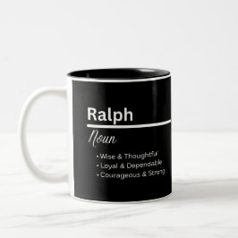 2 Couleurs Tasse personnalisée avec le nom Ralph Définition p