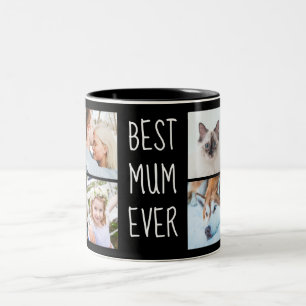 2 Couleurs Tasse personnalisée avec photo Meilleure Maman Noi