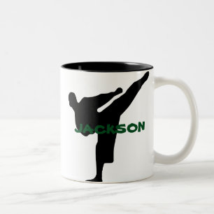 2 Couleurs Tasse personnalisée de karaté