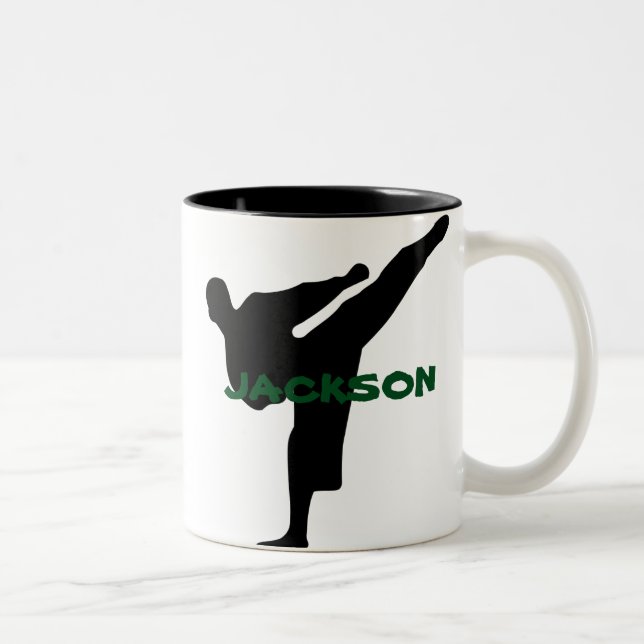 2 Couleurs Tasse personnalisée de karaté (Droit)