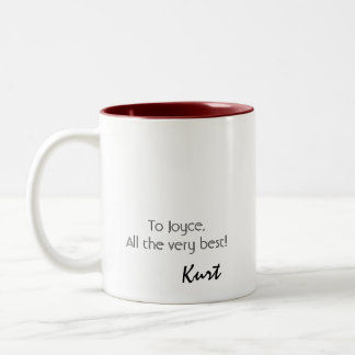 2 Couleurs Tasse personnalisée de Kurt Bestor